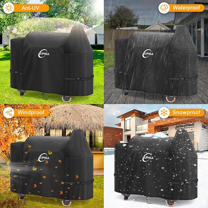 600D Pellet Grill Cover for Pit Boss 820 & Pro 850, Waterproof BBQ Smoker Cover, UV Resistant, No Tear, No Fading