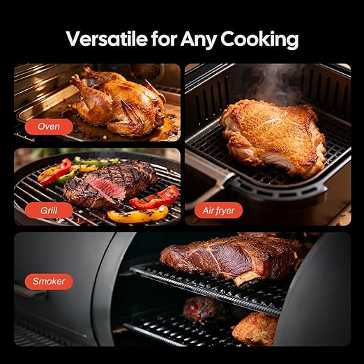 3-Probe Wireless Meat Thermometer with WiFi & Bluetooth, 5-in-1 Sensor for Precision, Rechargeable Smart Meat Thermometer for Cooking BBQ, Grilling and Smoking with Clear LCD Screen