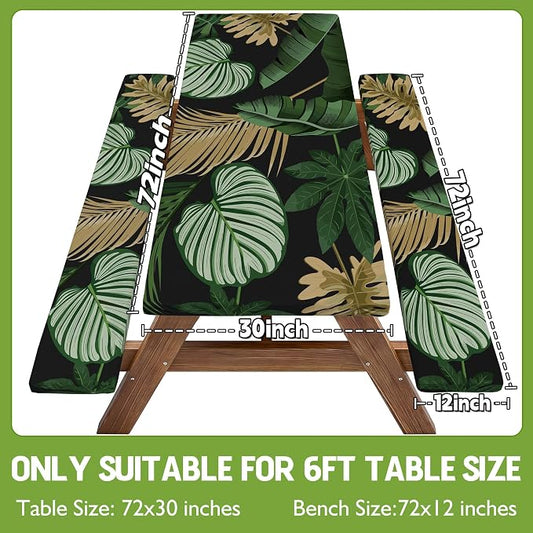 Picnic Table Cover with Bench Covers Tablecloth Table Cloth Camping Gifts for 30th 40th 50th 55th 60th 70th 80th 45th 65th 75th 40 50 55 60 65 70 Year Old Camper RV Owner Camping Lovers Women Men