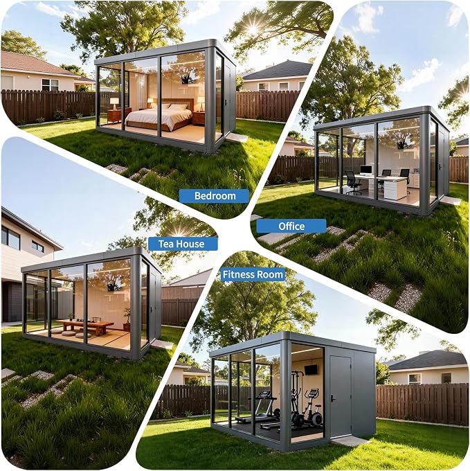 Modular Pods,ADUs/Prefab Studios Suitable for Office Work, Exercise and Dining in The Backyard T10