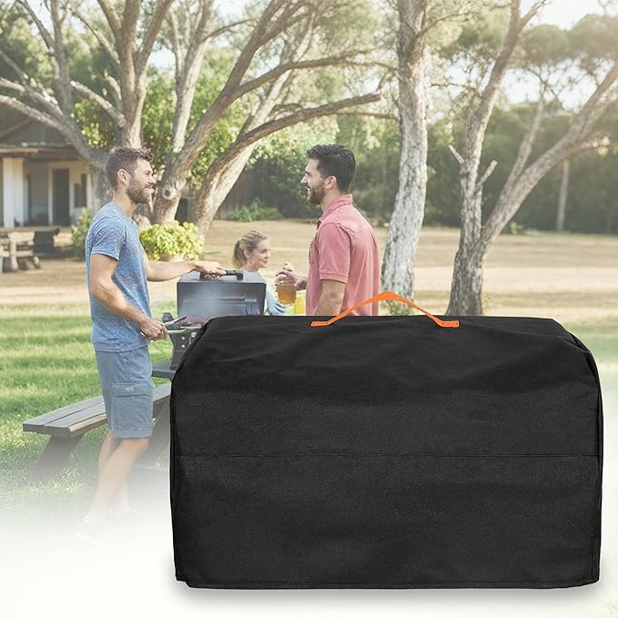 HODRANT Outdoor BBQ Cover Compatible with Char-Broil Grill2Go X200 Portable Propane Gas Grill, Portable Grill Carry Bag with Top Handle, Pocket for Barbecue Tools & Accessories, Cover Only