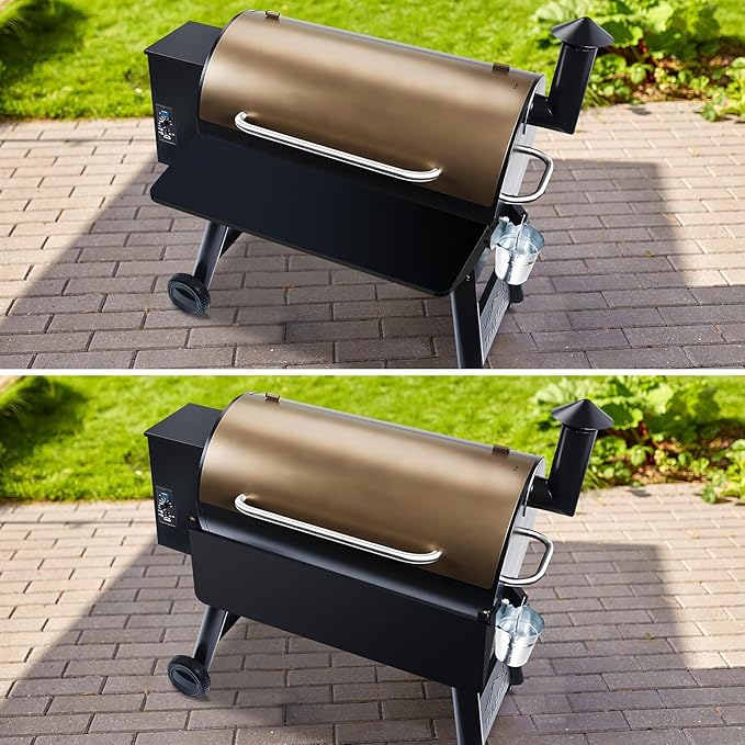 Stanbroil Folding Front Shelf for Traeger Pro Series 34 Pellet Grill, Replacement for BAC363 Folding Shelf, Grill Accessories for Traeger Texas Elite 34, Century 885 - Black