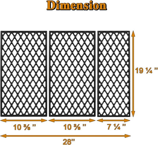 PB820PS1 PB850PS2 Grill Grates Replacement Parts for Pit Boss 820 850 Pro Series 820PS1 820D3 820D PB820D PB0820D3 PB0820SP PB820 PB850G PB820XL PB820FB PB850CS1 PB820D3 Cast Iron Cooking Grates Grids