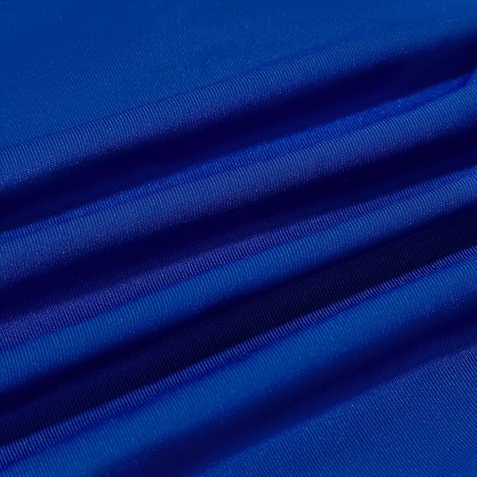 NEWISHER Round Fitted Table Cover Spandex Stretch Tablecloth 48 inch | Elastic Edged Table Cloth, Blue Table Top Cover, Washable Tablecloth for Dining Picnic Patio
