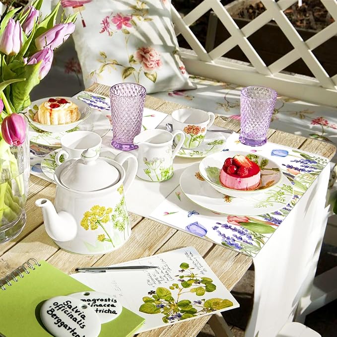 Paper Placemats Disposable 50 Pack Lavender Tulip Placemats 16x 11 Inch Summer Seasonal Rustic Vintage Paper Table Mats for Holiday Home Dining Party Table Decoration