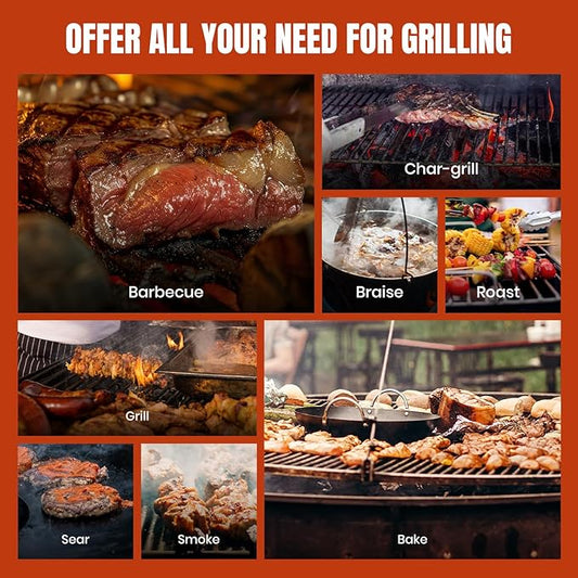 Z GRILLS Wood Pellet Grill & Smoker 8-in-1 Pellet Grill with Automatic Temperature Control,Meat Probes,572 Sq. in Area for Backyard Camping Outdoor Party