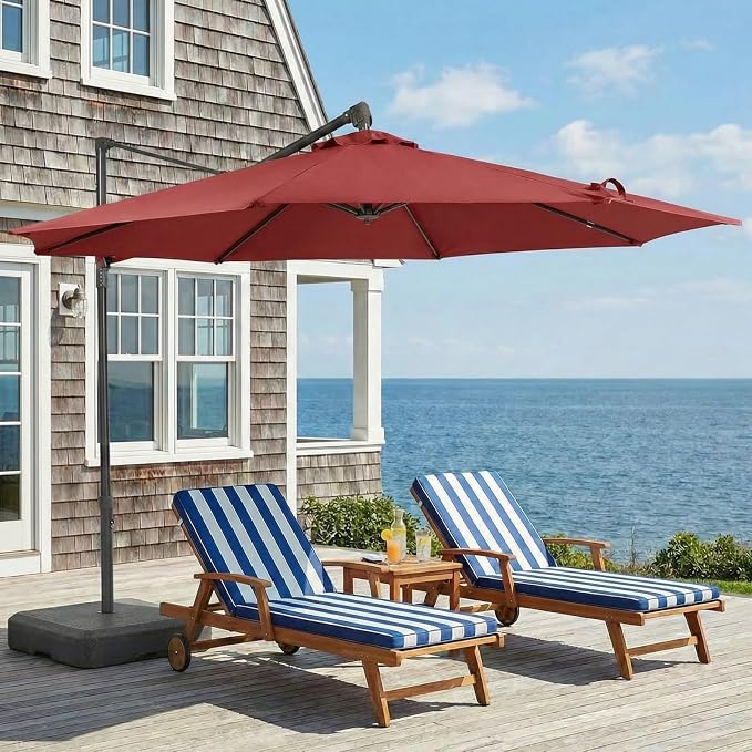 COWVIE Umbrella Canopy Replacement for 8 Ribs Patio Umbrella, Outdoor Table Parasol Replacement for Yard, Canopy Only