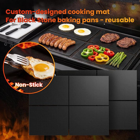 Blackstone Griddle Accessories – Custom Nonstick Griddle Mat for 36 Inch Blackstone Griddle, 2 Pack Reusable Liner to Protect Griddle | Blackstone Accessories for Outdoor Cooking & Easy Cleanup