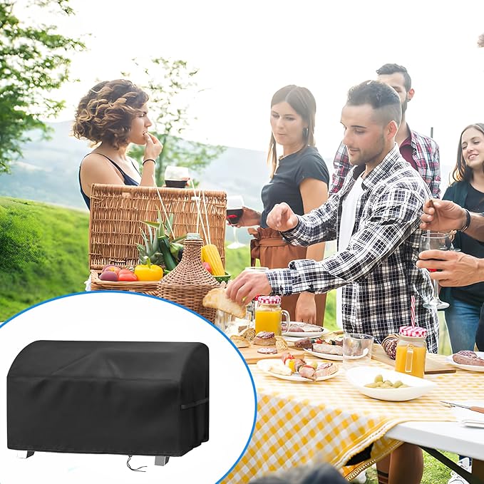 Grill Cover for Lifemaster 2 Burner Portable Table Top Grill, Waterproof Small Tabletop BBQ Grill Cover - 24 x 20 x 15 Inch