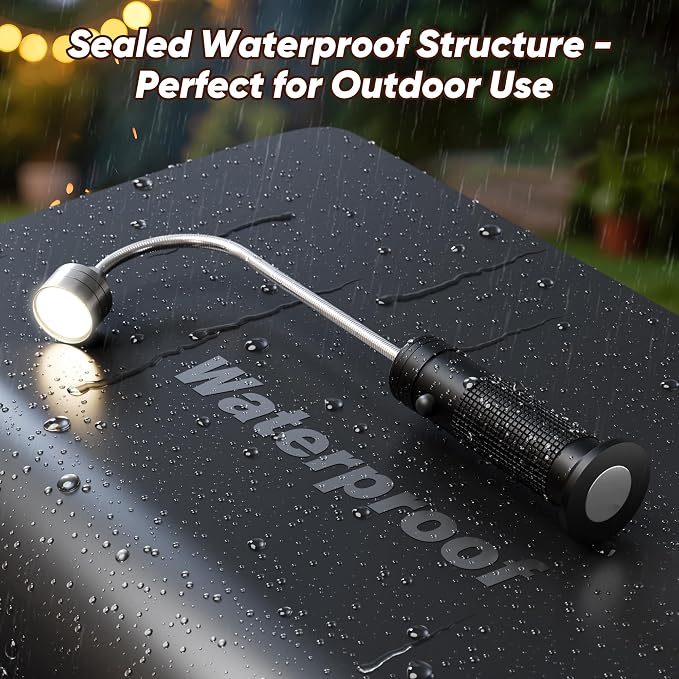 Magnetic Grill Light Outdoor Grill: 2Pack Grilling Gifts for BBQ Enthusiast | Grilling Accessories, Bright & 360° Flexible, Ip65 Waterproof Outdoor Night Barbecue , Strong Magnetic Base Fit Most Grills
