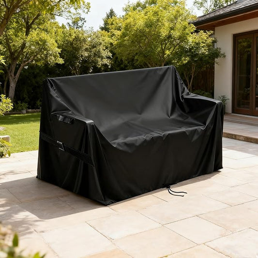 Deck Box Cover for GULAIMOAO 80 Gallon Outdoor Storage Box | Waterproof Resin Storage Box Bin Covers Patio Furniture Side Table Cover- 52 ''L x 23''W x 35 ''H
