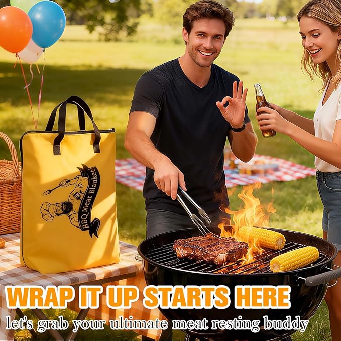 BBQ Meat Resting Blanket - Insulated Reusable Smoker Resting Bag, Perfect BBQ Gift for Men, Dad, Husband | Ideal for Father’s Day, Birthday & Christmas