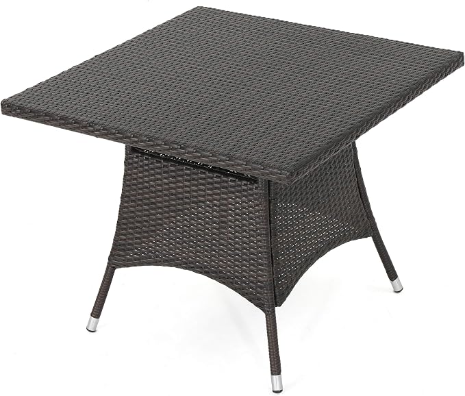 Christopher Knight Home Corsica PE Square Dining Table, Multibrown