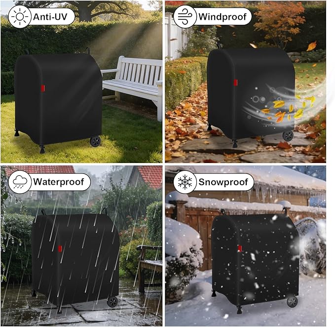 Outdoor Grill Cover Fits Royal Gourmet CD1824M Charcoal Grill, Waterproof 600D Heavy Duty Barrel Grill Cover, Fade Resistant & Rip-Proof BBQ Grill Covers for CD Series.