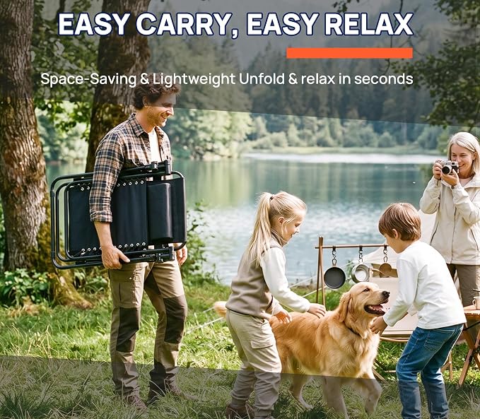 Alpen Zero Gravity Lounge Chair Set of 2, Patio Chair for Beach Pool, Black | Chaise Lounge Chairs for Outside, Portable Camping Chairs with Pillow and Cup Holder, Outdoor Recliner for Beach Camping