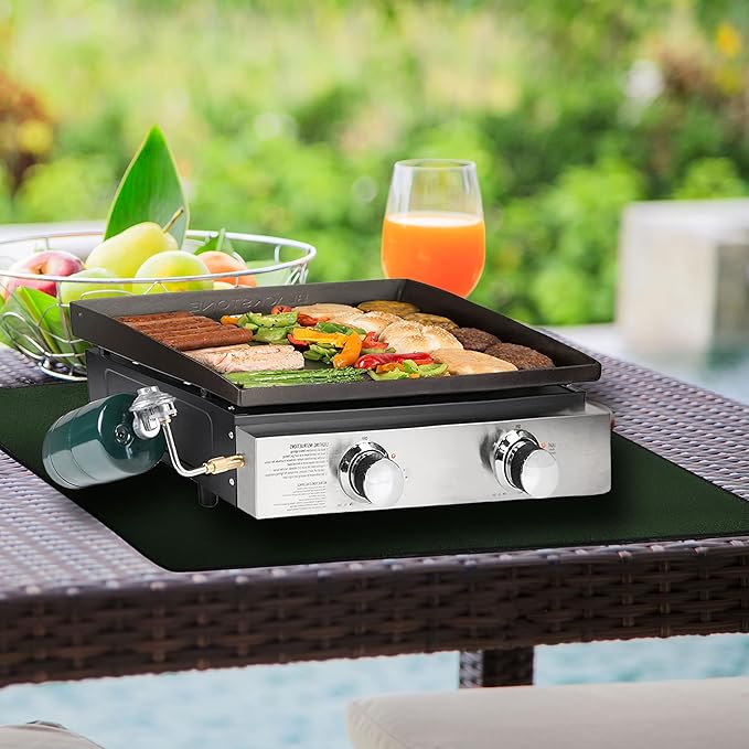 Green 24x31 Inchs Heat Resistant Mat for Outdoor Grill Table,Fireproof Under Blackstone Griddle BBQ Mat,Air Fryer Mat,Indoor Fireplace Mat, Protect Your Table and Outdoor Grill Table(0.04in Thickness)