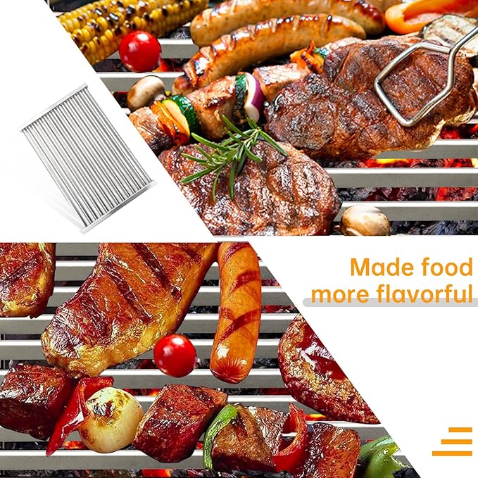 17.5 Inch Stainless Steel Cooking Grid Grates for Weber Spirit 300 II Series Spirit E/S 310 320 330 SP-320 700 Genesis 1000-3500 Genesis Gold Silver Platinum B/C Gas Grill Model,2 Pack Replace Part