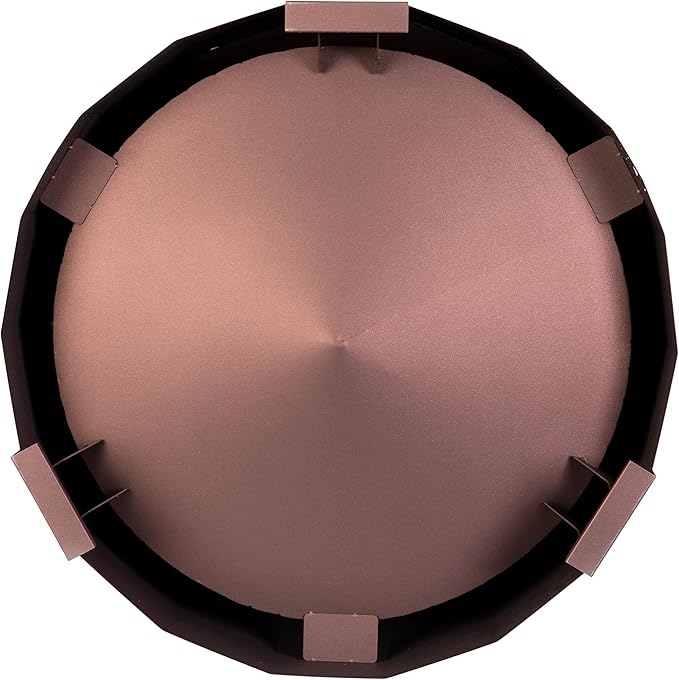 Merrick Lane Aries 27" Smokeless Firepit - Bronze Finish - Wood Burning - Lightweight Portable Design - Waterproof Cover Included - No Assembly Required