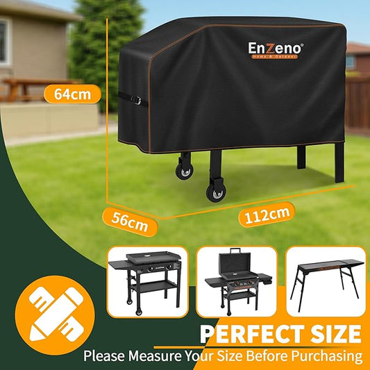 Enzeno Grill Cover for Blackstone 22”and 28”Single Shelf Griddle Cover,Griddle Accessories Grill Cover for Outdoor Grill Waterproof and Windproof 44x22x25inch Black