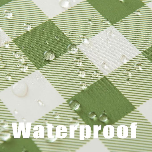 Classic Gingham Buffalo Tablecloth Fabric - Oblong 90x132 Inch Water Proof Checkered Table Cloth for Indoor Outdoor - Table Cover for Birthday, Picnics, BBQs, and Parties