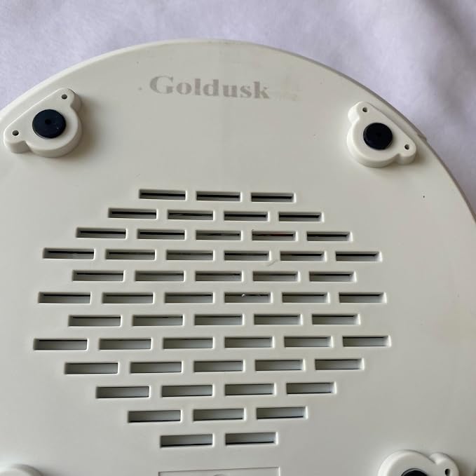 Goldusk Portable Electric Hot Plate, Compact Single Burner Countertop Stove with Ceramic Glass Heating Surface, Round Electric Cooktop for Kitchen, Dorm, Office, RV, Travel and Small Space Cooking