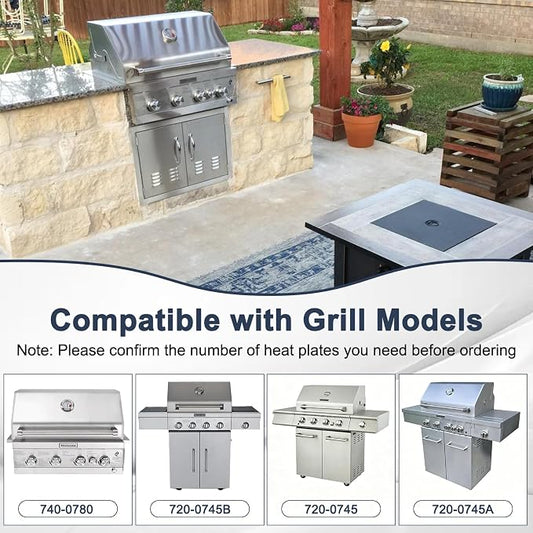 Criditpid Grill Parts for Kitchenaid 740-0780 720-0745B 720-0745 720-0745A, Grill Grates & Grill Burners & Igniters & Flame Tamer for Kitchenaid 740-0780 4-Burner Built-in Propane Gas Grill