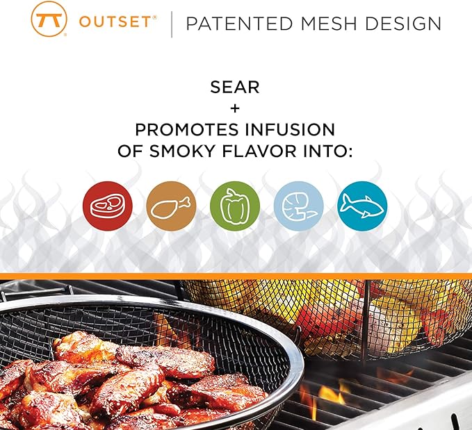 Outset 11 x 16.5 x 4.25 inches, Non-Stick Mesh Roasting Pan