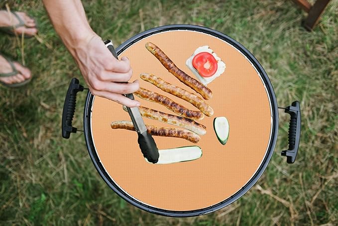 BBQ Grill Mat Roll, Cut to Size Grill Mats for Outdoor, Non-stick Accessories for Gas, Charcoal, Electric Grill, 15.75IN x 10 FT(Copper)