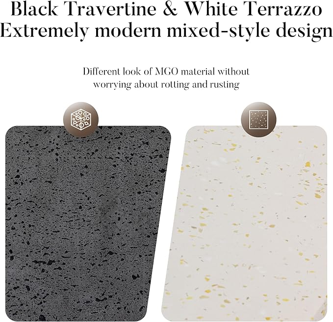 COSIEST Outdoor Propane Fire Pit Table w Compact Ledgestone 19-inch Square Graphite Base with Waterproof Cover, Certified, 40,000 BTU, Free Lava Rocks, Touch-up Pen, Fits 20lb (Grey&White)