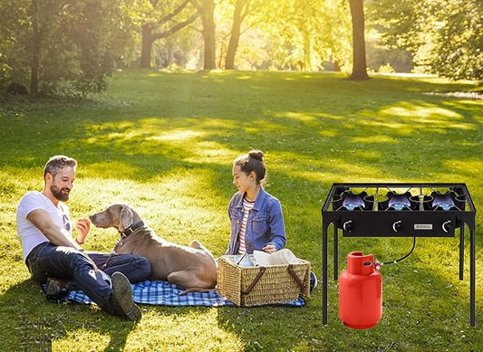 ROVSUN 2/3 Burner Outdoor Propane Gas Stove High Pressure Stand Cooker for Backyard Cooking Camping Home Brewing Canning Turkey Frying