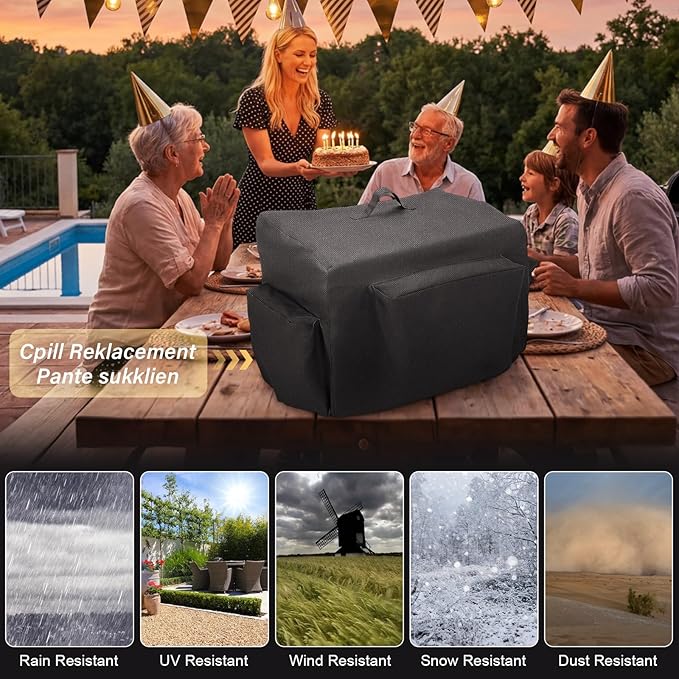 Universal Tabletop Grill Cover for NXR 3 Burner Portable Gas Grill for Pit Boss PB150PPG Smoker Cover for Traeger Ranger Scout 24'' TableTop for Cuisinart CGG-306 for Royal Gourmet Griddle PD1301R