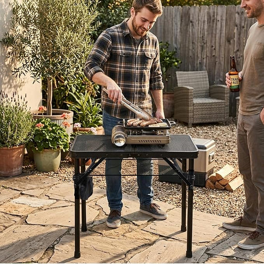 E EASTSTORM Folding Picnic Table for Grill Outdoor Camping Table with Portable Mesh Bag, Compact & Foldable for Easy Storage - Great for Picnic, Garden, Patio, Dining, BBQ, Party, Market 2Ft