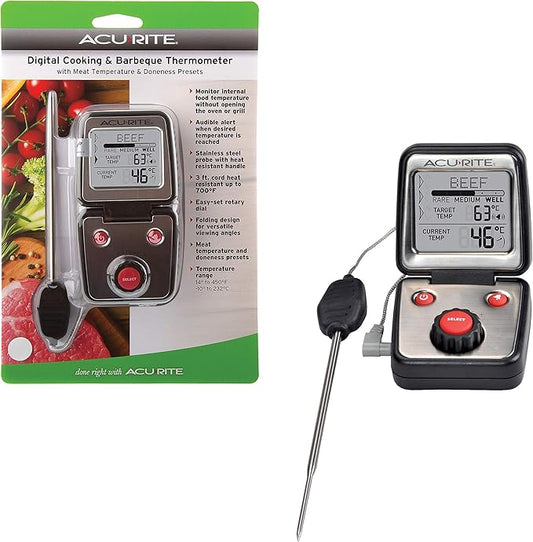 AcuRite 00277 Digital Cook Thermometer,Black