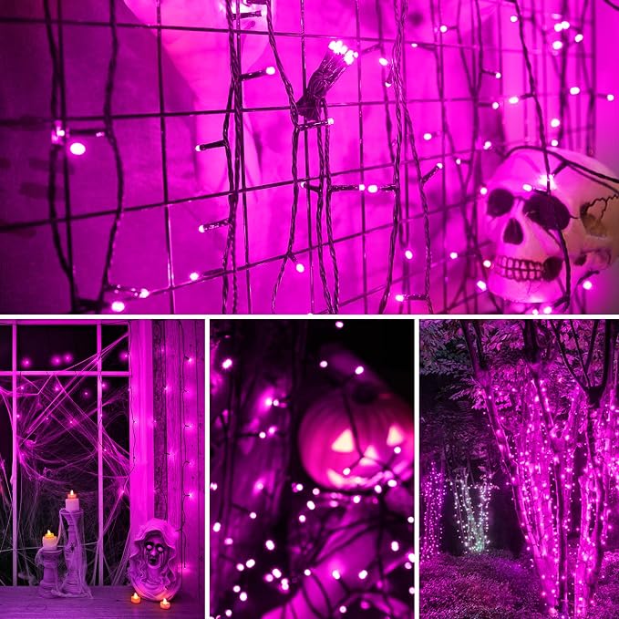kemooie 500 LED Pink Valentines Day Lights,164 FT String Lights Outdoor Plug in Waterproof with 8 Twinkle Modes for Indoor Outdoor Bedroom, Yard, Wedding, Valentines Day Decoration