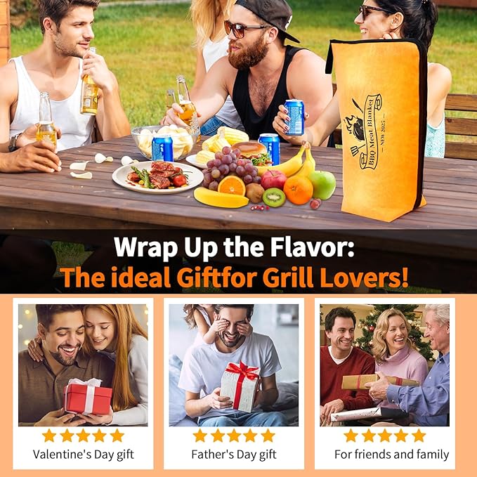 BBQ Blanket for Resting Meat – Insulated Smoker Grilling Bag for Juicy Flavorful Meats | Ideal for Brisket, Ribs, Pork & More | Durable, Easy to Clean & Portable《18in》