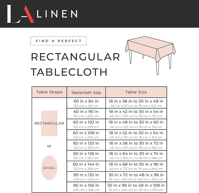 LA Linen Polyester Gingham Checkered 60 by 84-Inch Rectangular Tablecloth, White and Orange