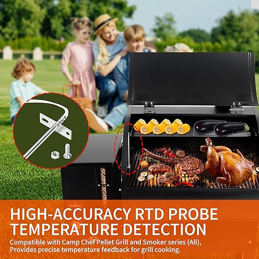 RTD Sensor Probe Replacement for Camp Chef Wood Pellet Grills and Smokers, Internal RTD Temperature Probe Sensor Accessorie, Replace Parts for Camp Chef PG24-44