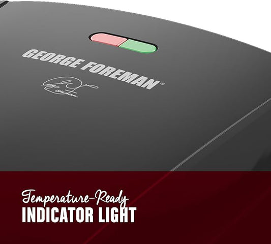 George Foreman 4-Serving Indoor Grill with Removable Plates