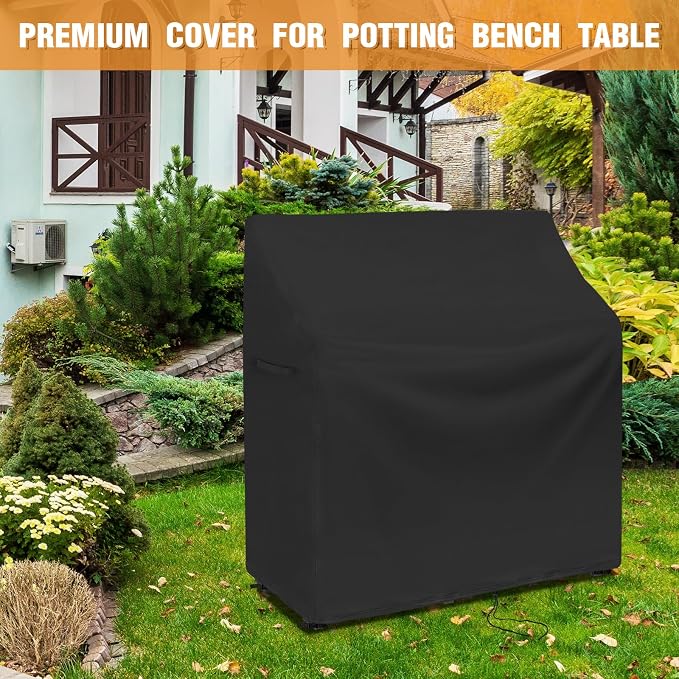 45 In Potting Bench Cover for Yaheetech Outdoor Garden Table for Planting | 45x20x49,Waterproof Dustproof Heavy Duty Oxford Fabric,for Universal Planting Workstaion/ Gardening Bench for Outside