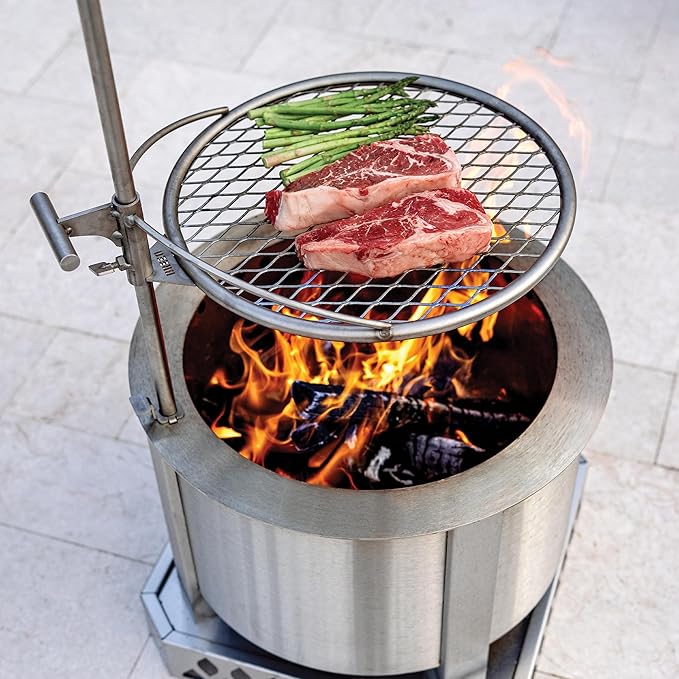 Outpost Grill 19 - Campfire Grill- Breeo X Series Accessory - Stainless Steel, Durable, USA Made - Campfire Grate - Camping Cooking Rack - Fire Pit Accessories