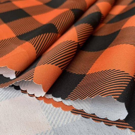 Waterproof Plaid Tablecloth Fabric - Round 108 Inch Classic Gingham Checker Table Cloth for Indoor/Outdoor Use - Buffalo Table Cover for Picnics, BBQs, and Parties