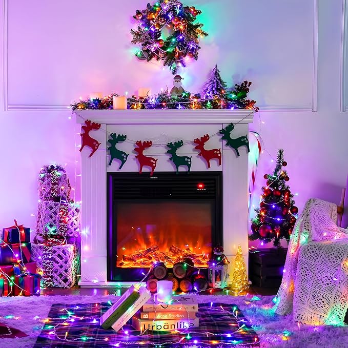 328FT 1000 LED Christmas Lights Outdoor Waterproof, Timer & Memory Function, 8 Modes Multicolor String Lights Plug in Twinkle Lights for Xmas Tree Holiday Garden Indoor Party Decor