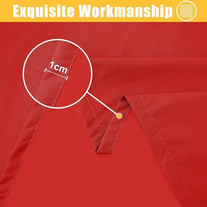 Rectangle Table Cloth, Waterproof Elastic Fitted Tablecloth for 6 Foot Folding Tables, Washable Polyester Tablecloths for Picnic, Camping, Outdoor (Red, 30"x72")