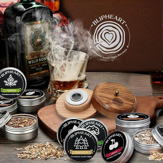 Wood Chips Easter Gift - 12 Flavor Natural Artisan Pack | Premium Smoking Chips for Cocktail Smoker Gun | Professional Bar Accessories for Whiskey Bourbon Dad Husband