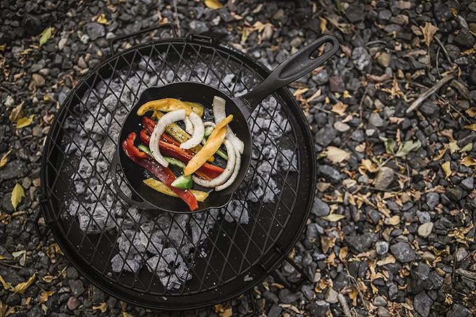 Barebones Cowboy Grill Charcoal Tray - Outdoor Cooking and Camping - Perfect Fire Pit BBQ for the Backyard or Campground Grill - Fireplace Outdoor Cooking