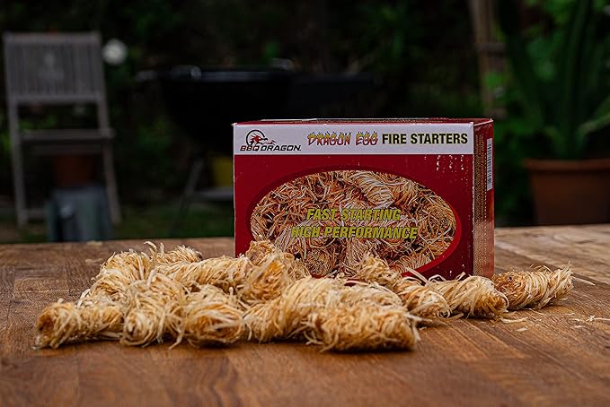 BBQ Dragon Egg Fire Starter-50 Pack Fire Starters for Fireplace-Ultra Fast, Long Lasting Charcoal Starter-Waterproof, Natural Fire Starters for Wood Stove, Campfire, Fire Pit, Charcoal Grill, Fatwood
