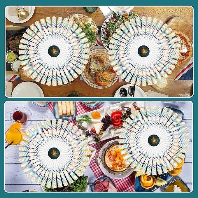 4pcs Fly Fans for Tables, Fly Repellent swatter to Keep Flies Away, Portable Fly Deterrent Spinner for Picnic, Restaurant, Party, Home, BBQ (Black)