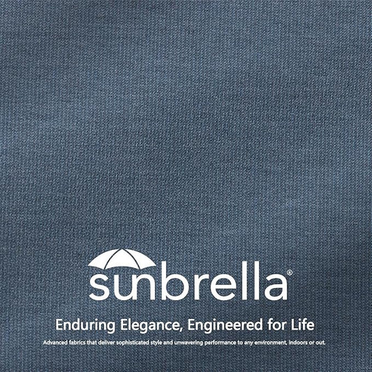 Goodgoods 20 x 20 Sunbrella Outdoor Chair Cushions Set of 4, Fade-Resistant & Water-Resistant Patio Seat Cushion Pads with Ties, 30D High-Resilience Foam for Dining Room Kitchen Chairs, Spectrum Denim