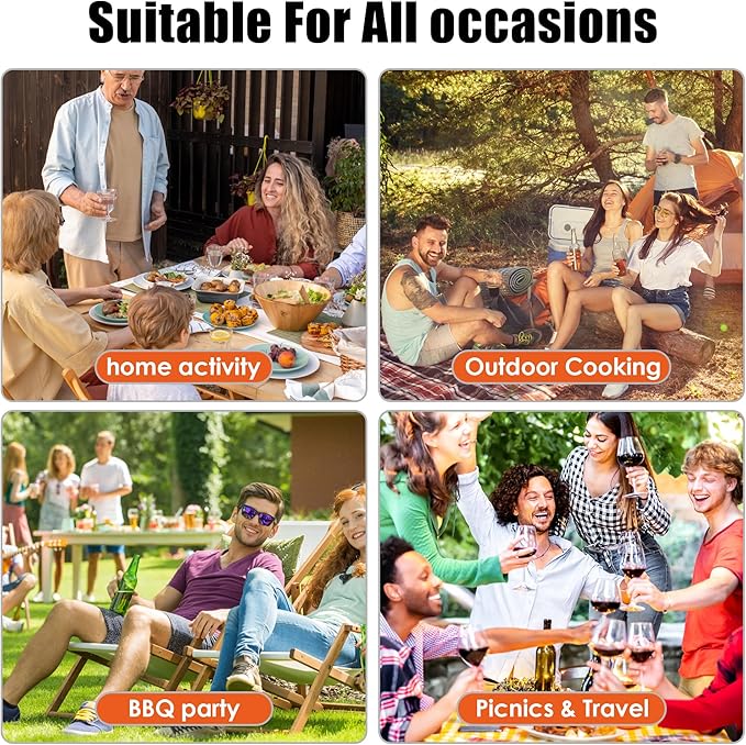 Portable Charcoal Grill, Foldable Tabletop BBQ Grill for Outdoor Cooking, Camping, Picnics & Travel, Compact & Lightweight, Smoky Flavor & Easy to Clean