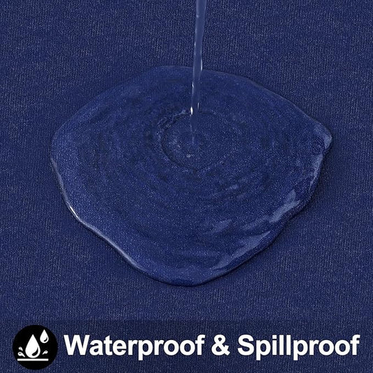 Smiry Rectangle Table Cloth 70x90 Inch, Waterproof Wipeable Vinyl Tablecloths Protector, Oil Spill Proof Plastic Table Cover for Dining, Picnic, Camping, Outdoor, Navy